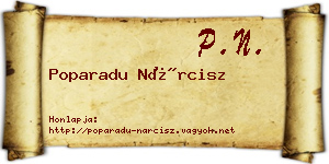 Poparadu Nárcisz névjegykártya